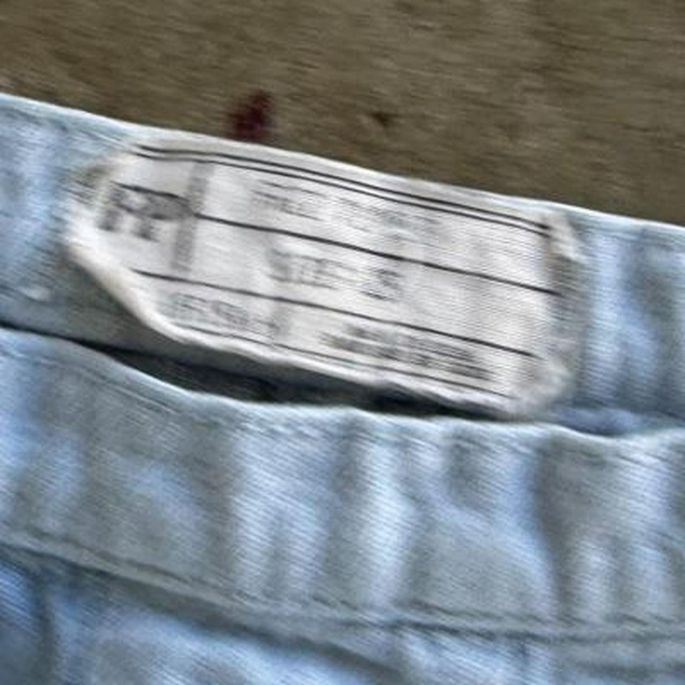 FREE PEOPLE blue denim patchwork pants - Picture 4 of 6
